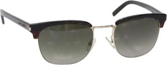 Saint Laurent Pre-owned Plastic Zonnebril - Dames - Vintage Accessoires - Bruin - ONE Size - Vintage