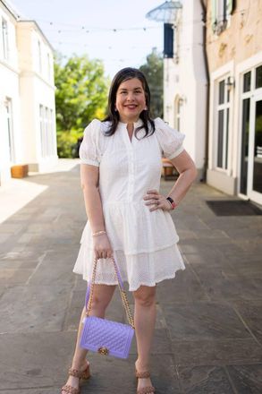Pinch Design Eyelet Embroidery Mini Dress In White