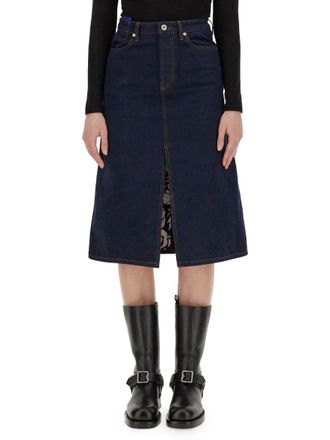 Burberry Denim Cotton Skirt - Blue