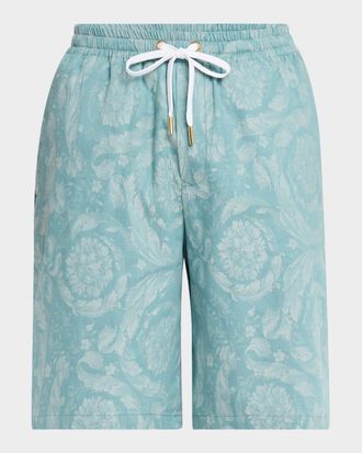 ショーツ VERSACE LIGHT-BLUE COTTON SHORTS Versace Light-blue cotton shorts for Women Online USA at