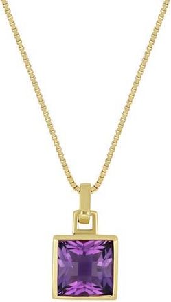 Bony Levy Color 14K Gold Amethyst Pendant Necklace in 14K Yellow Gold at Nordstrom Rack, Size 18