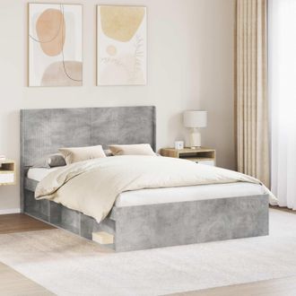 vidaXL Vidaxl Testiera Letto Grigio Cemento