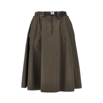 Prada Technical canvas midi skirt Woman 42
