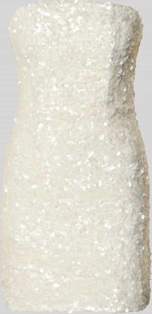 Little Mistress Cocktailkleid im Off-Shoulder-Look mit Pailletten in Weiss, Gr&ouml;&szlig;e 34