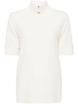 Moncler Katoenen T-shirt met rits - Beige