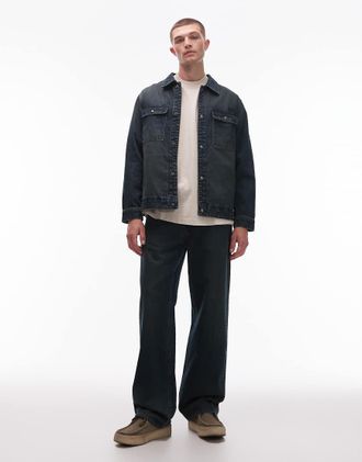 AllSaints Mullen - Jeans blu medio con tintura a pigmenti