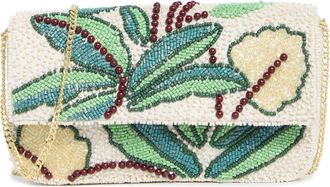 Jessica McClintock Caitlin Beaded Shoulder Bag in Jungle Cream at Nordstrom Rack