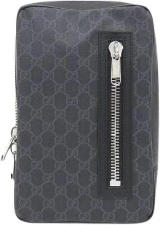 Gucci Pre-owned Cross Body Bags, male, Black, Size: ONE SIZE Pre-owned GG Supreme Shoulder Bag