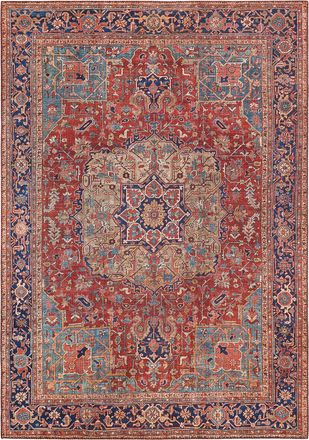 Boxxx Vintage-Teppich, Rot, Textil, Vintage, rechteckig, 160x230 cm, in verschiedenen Größen erhältlich, pflegeleicht, leicht zusammenrollbar