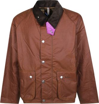 Barbour X Paul Smith Transp Wax Corduroy-Collar Brown Waxed Jacket