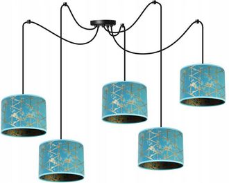 OEM L&aacute;mpara De Techo Colgante, Pantalla Con Estampado De Ara&ntilde;a, Dorada