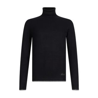 Liu Jo Truien & Vesten, Dames, Zwart, XS, Dolcevita met lurex details