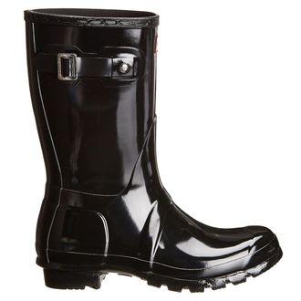 Hunter Original Short Gloss Rubber Womens Wellingtons Boots - Black - Size:UK 4