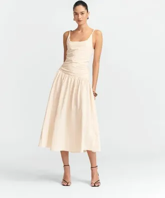ST MRLO Stella Dress in Bone at Nordstrom, Size 10