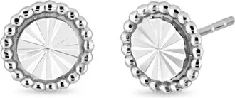 Bony Levy 14K Gold Mykonos Circle Stud Earrings in 14K White Gold at Nordstrom