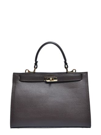 Roberta M Tweekleurig Rundleer Tas