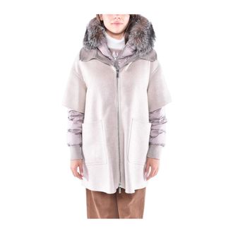 Moorer Donna, Cappotti, Beige, L, new