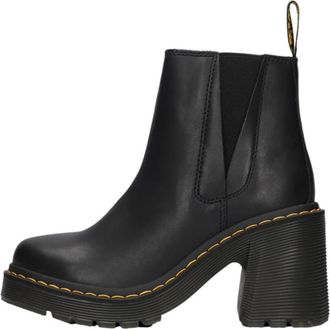 Dr. Martens Stijlvolle Enkelboots Spence - Dames - Laarzen met Hak - Zwart - 40 EU - Leer - Schoenen