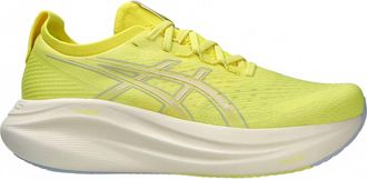 Asics Mens Nimbus 27 Sneaker In Citron/cream