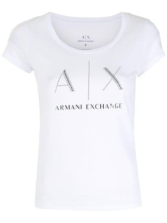 A|X Armani Exchange logo-print T-shirt - White