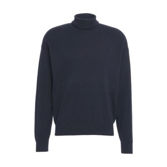 KANGRA Turtlenecks, male, Blue, M, Luxurious Knit Turtleneck Jumper Blue