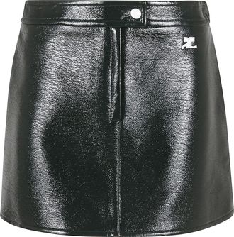 Courrèges Reedition Vinyl Mini Skirt