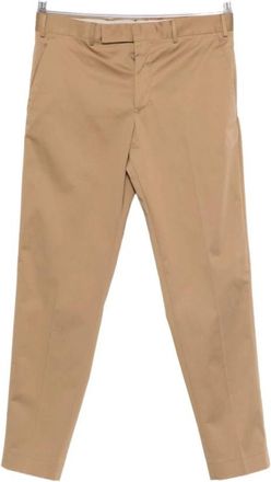 Pantaloni Torino Pantalon met rechte pijpen en vouw - Heren - Nette broeken - Bruin - XL - Broeken