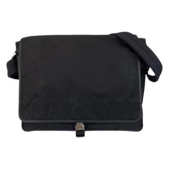 Prada Pre-owned Tessuto Nylon Schoudertas - Heren - Vintage Schoudertas - Zwart - ONE Size - Nylon - Vintage