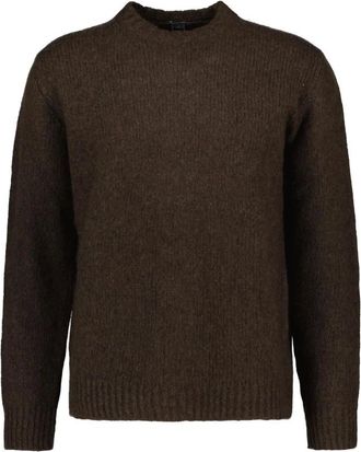 Fedeli Ronde hals gebreid - Heren - Truien - Bruin - Maat: L