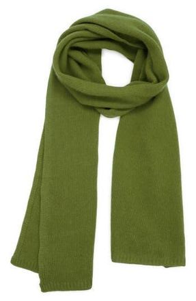 Portolano Solid Cashmere Scarf in Martini Olive at Nordstrom Rack