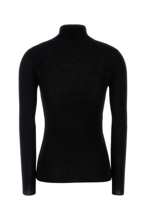 Prada Womens Black Wool Sweater Nero Exterior: Virgin Maglieria