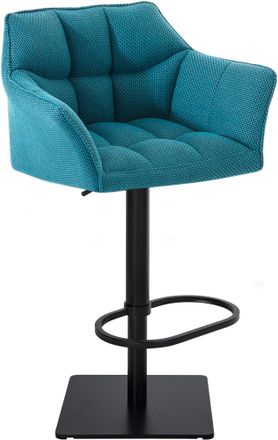 Clp Clp - Taburete De Bar Tapizado Damaso Turquesa Negro