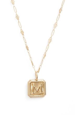 Miranda Frye Harlow Initial Pendant Necklace in Gold - M at Nordstrom