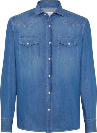 Brunello Cucinelli Denim Easy Fit Western Shirt