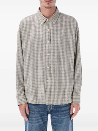 Mfpen checked shirt - men - Viscose/Cotton/Wool/Polyester/Elastane - S - Neutrals