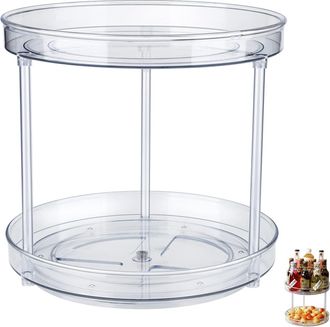 OEM Organizador De 2 Niveles - Bandeja Redonda Giratoria De Pl&aacute;stico - Almacenamiento Para Especias De Cocina - Organizador Para Armarios De Cocina Para B