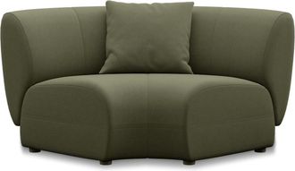 Castlery Auburn Curve Corner Sofa Customized, Moss Performance Fleece, Spill Resistant, Modular for Sofas, Castlery
