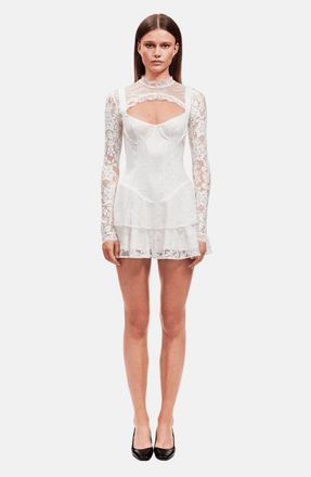 OW Collection Nori Corset Mini Dress in White at Nordstrom, Size X-Small