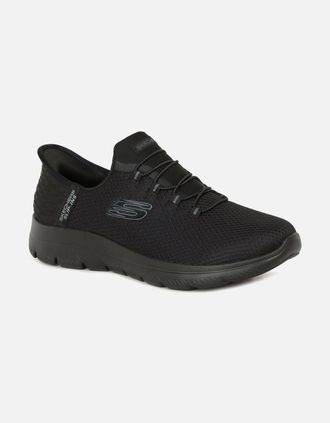 Skechers Womens Slip In Summits Wide Fit Trainers - Black - Size: 3