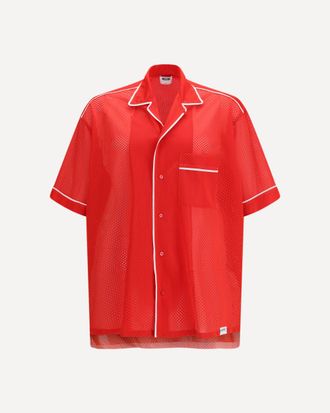 Moschino Technical mesh Shirt with reversed 22 print Male XL