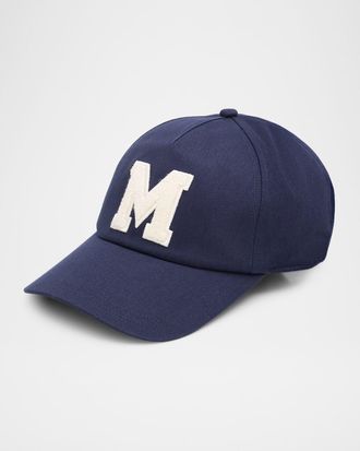 Moncler Men & apos;s Maxi-M Logo Cotton Baseball Cap