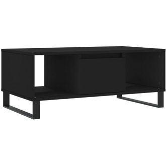 vidaXL Tavolino da Salotto Nero 90x50x36,5 cm in Legno Multistrato - Vidaxl
