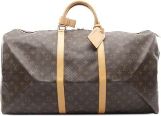 Louis Vuitton 1999 Monogram Keepall 60 travel bag - unisex - Fabric/Leather - One Size - Brown