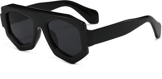 Generic Outdoor Vacation Mens Sunglasses Commuter Womens Sports Driving Sun Glasses(Black)