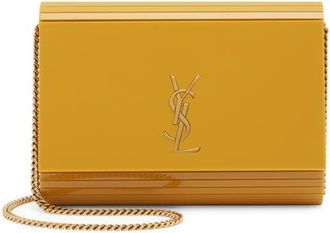 Saint Laurent Mini Vicky Plexiglas Minaudi&eacute;re in Golden Hour at Nordstrom
