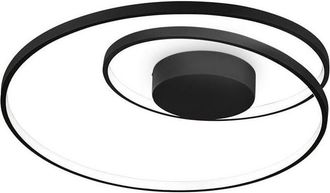 Ideal Lux Ideal Lux - Oz Integrated led Semi Flush Ceiling Light Black 2700K