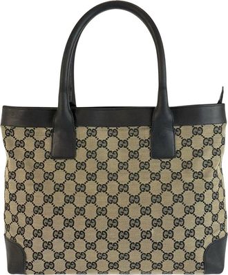 Gucci Black Gg Canvas Tote (Authentic Pre-Loved)