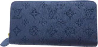 Louis Vuitton Tweedehands leren portemonnees - Heren - Vintage Accessoires - Blauw - ONE Size - Leer - Vintage
