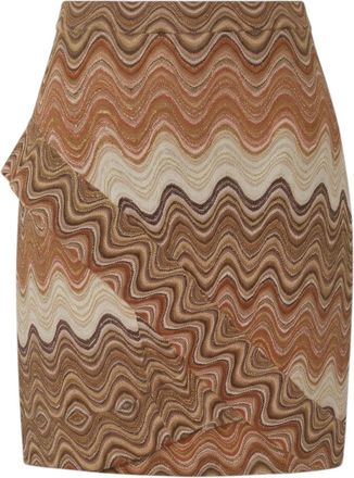 MC2 Saint Barth Abstract Pattern Mini Skirt with Fitted Silhouette