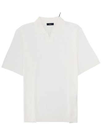 Herno White Cotton Polo Shirt